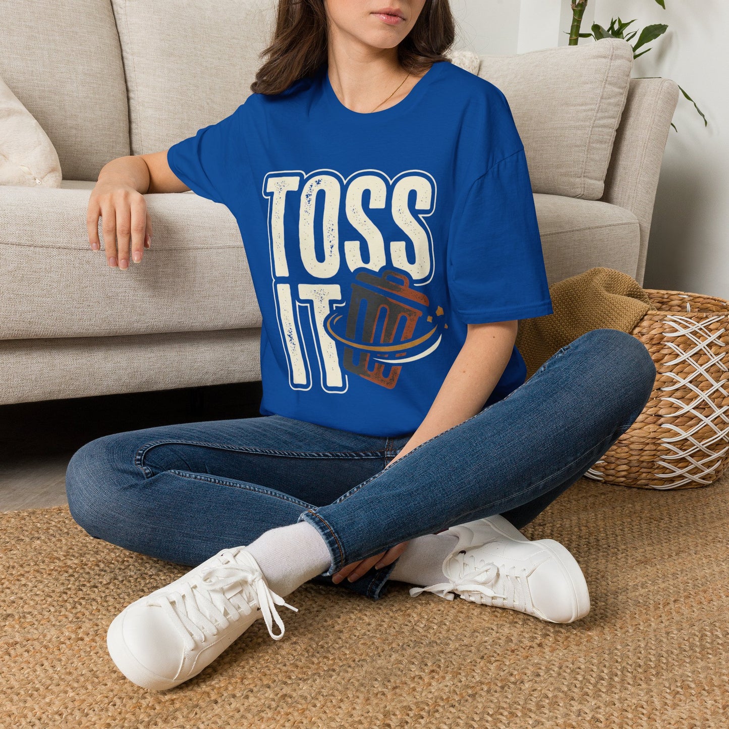 Toss It Graphic T‑Shirt — Casual Recycling / Trash Toss Tee