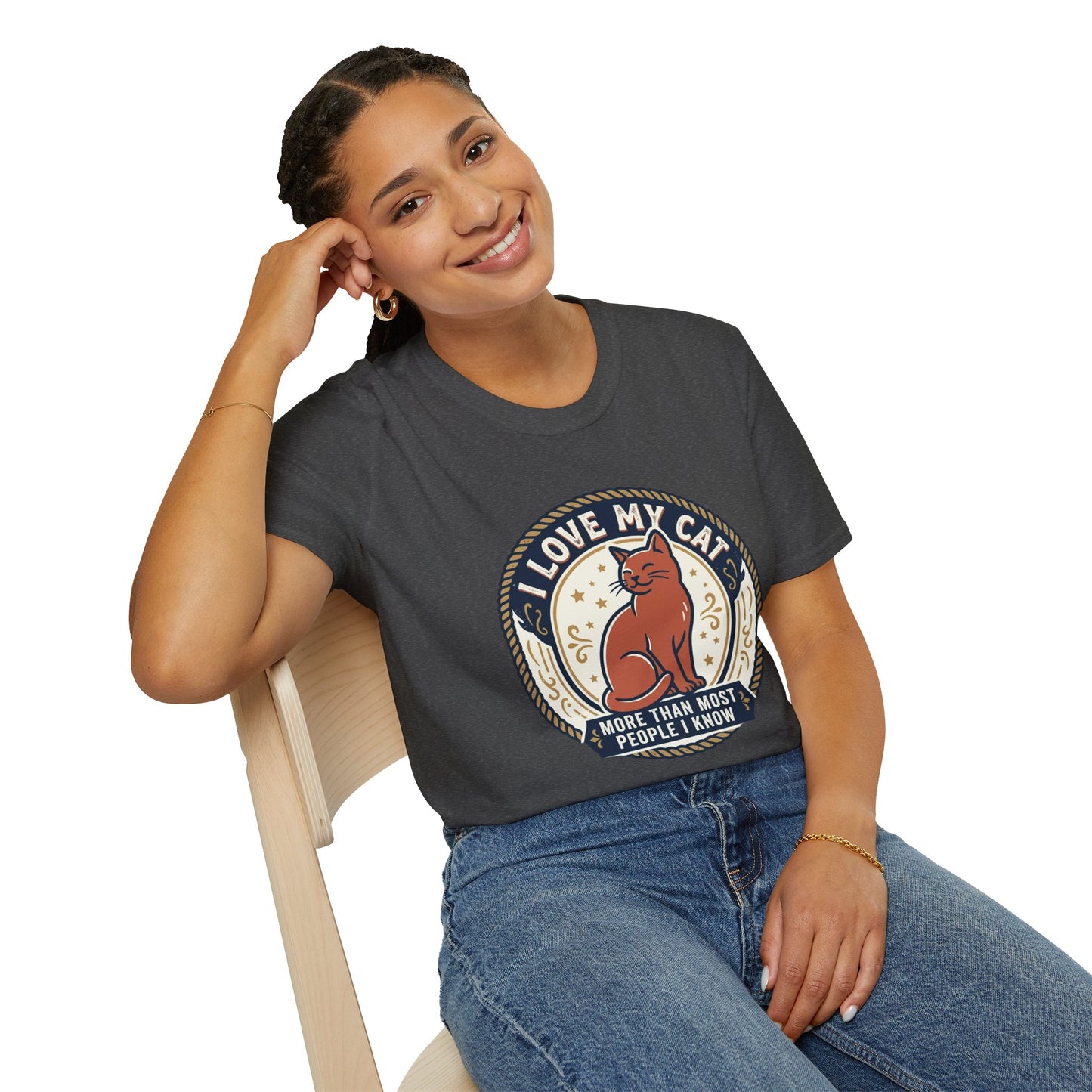 I Love My Cat T-Shirt — "I Love My Cat More Than Most People I Know" Cat Lover Tee