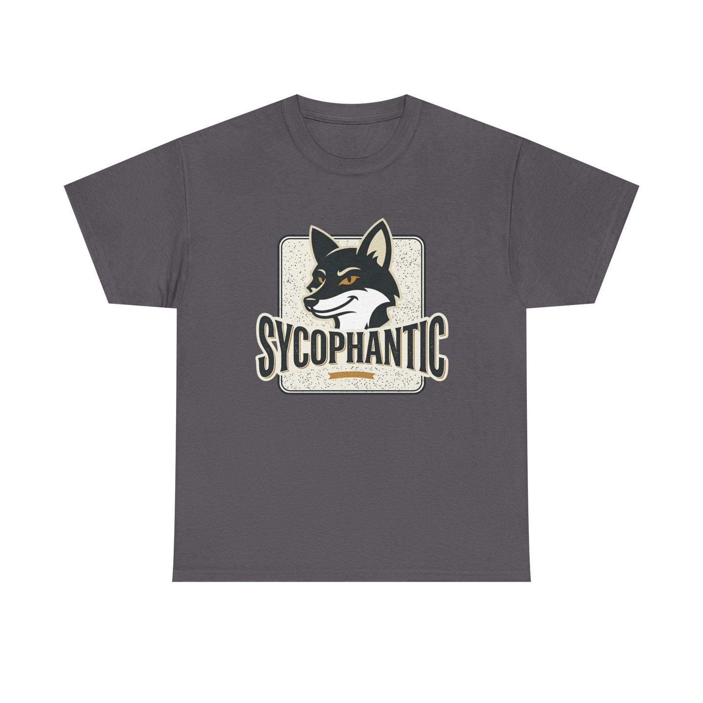 Sycophantic Fox Graphic Tee — Retro Animal Logo T-Shirt
