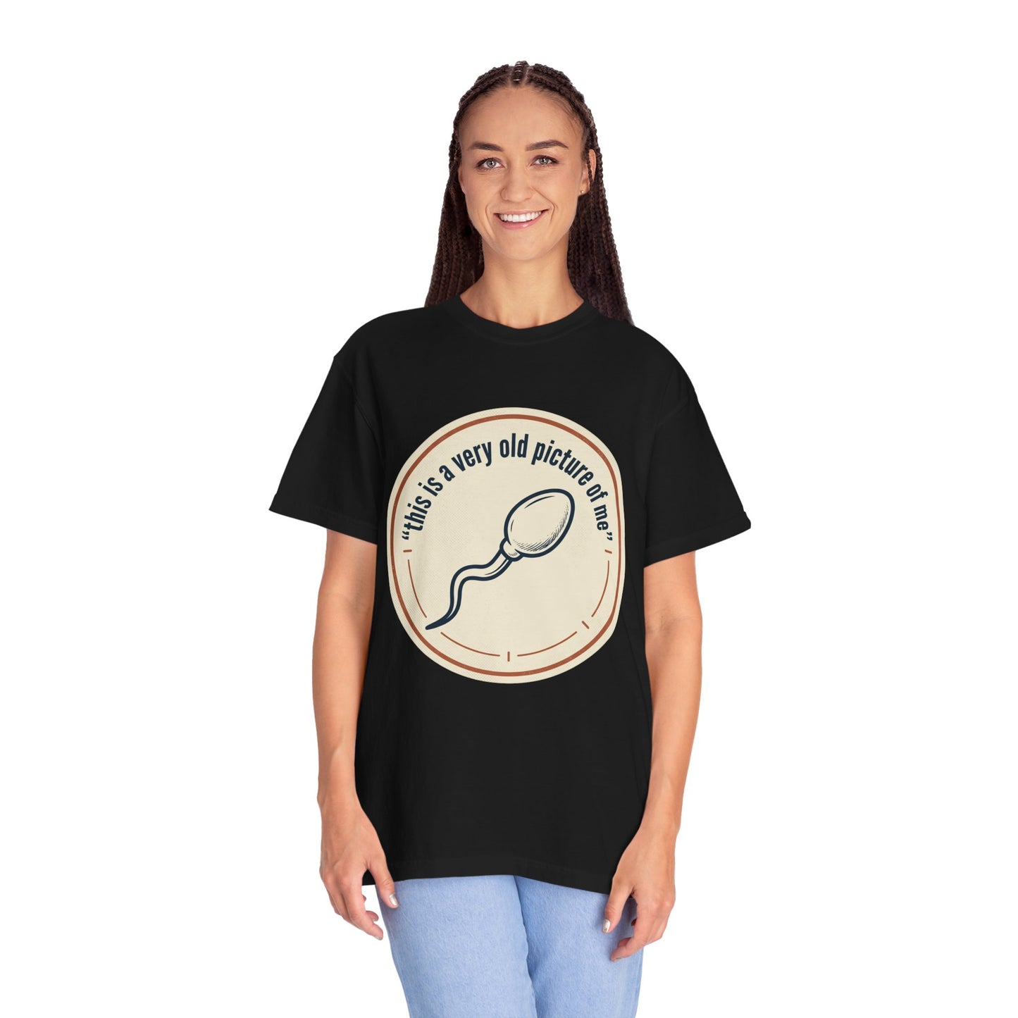 Vintage Sperm Graphic T-Shirt — "this is a very old picture of me"