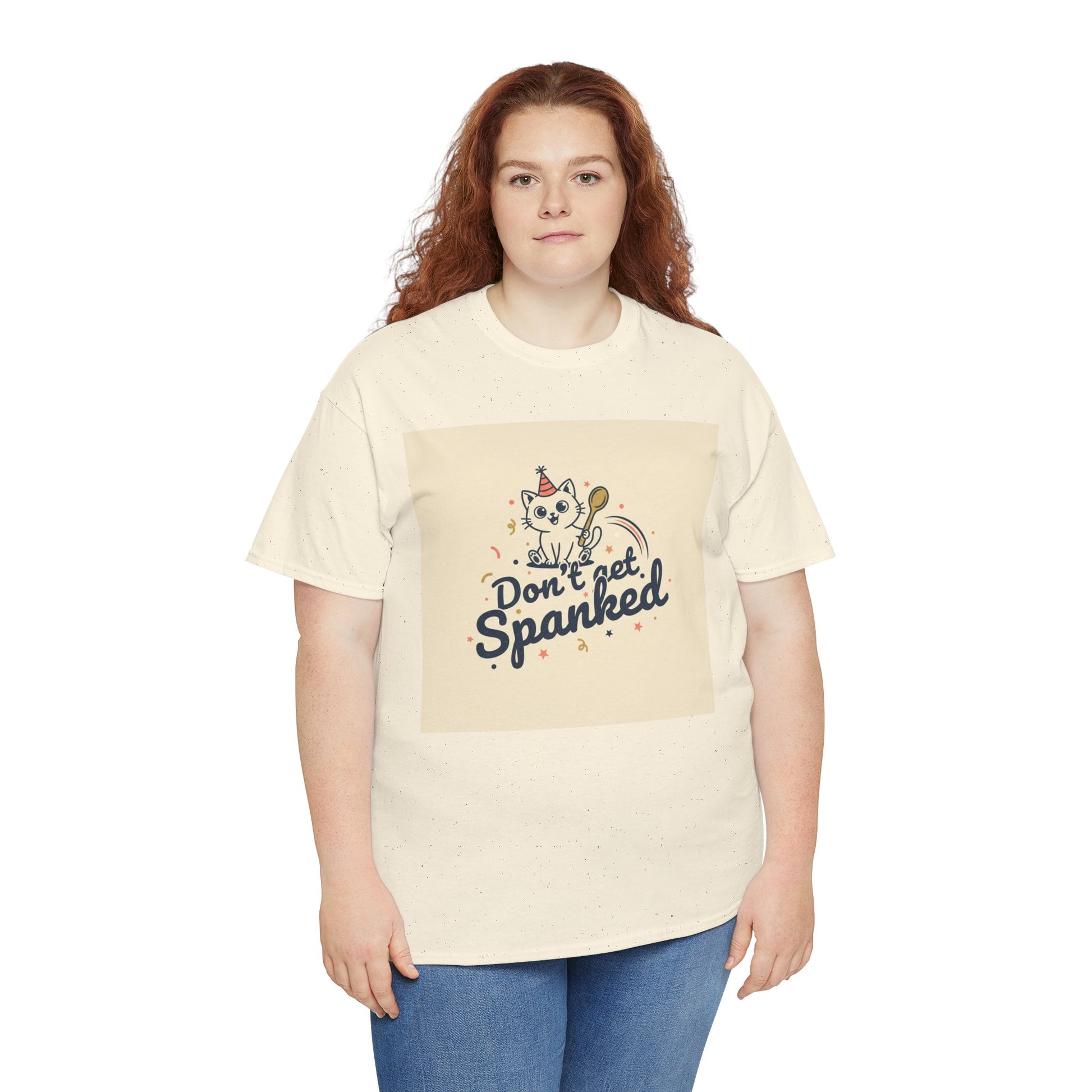 Don’t Get Spanked Cat Tee — Cute Retro Kitten Graphic T-Shirt Printify