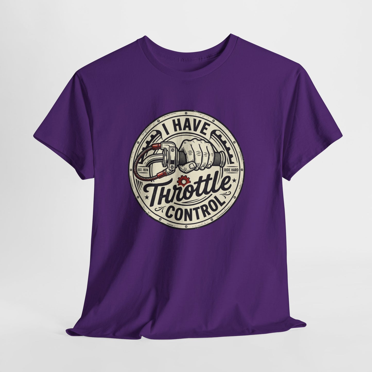 Throttle Control T-Shirt — "I Have Throttle Control" Vintage Motorcycle Tee