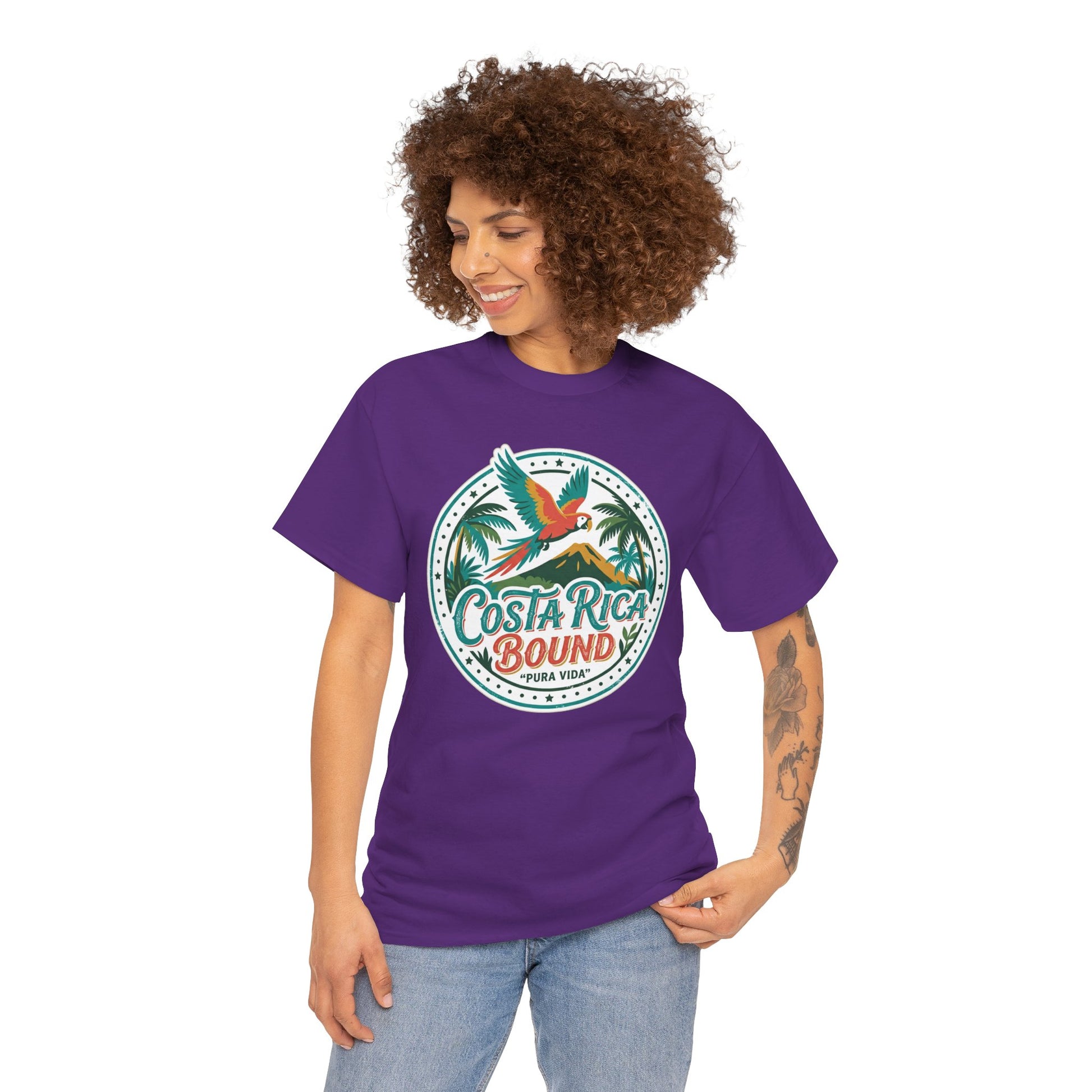 Costa Rica Bound T-Shirt — Tropical Parrot Travel Tee Printify