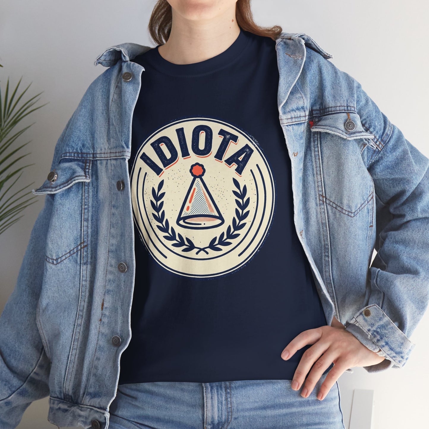 Idiota Crest T-Shirt — Vintage Emblem Graphic Tee