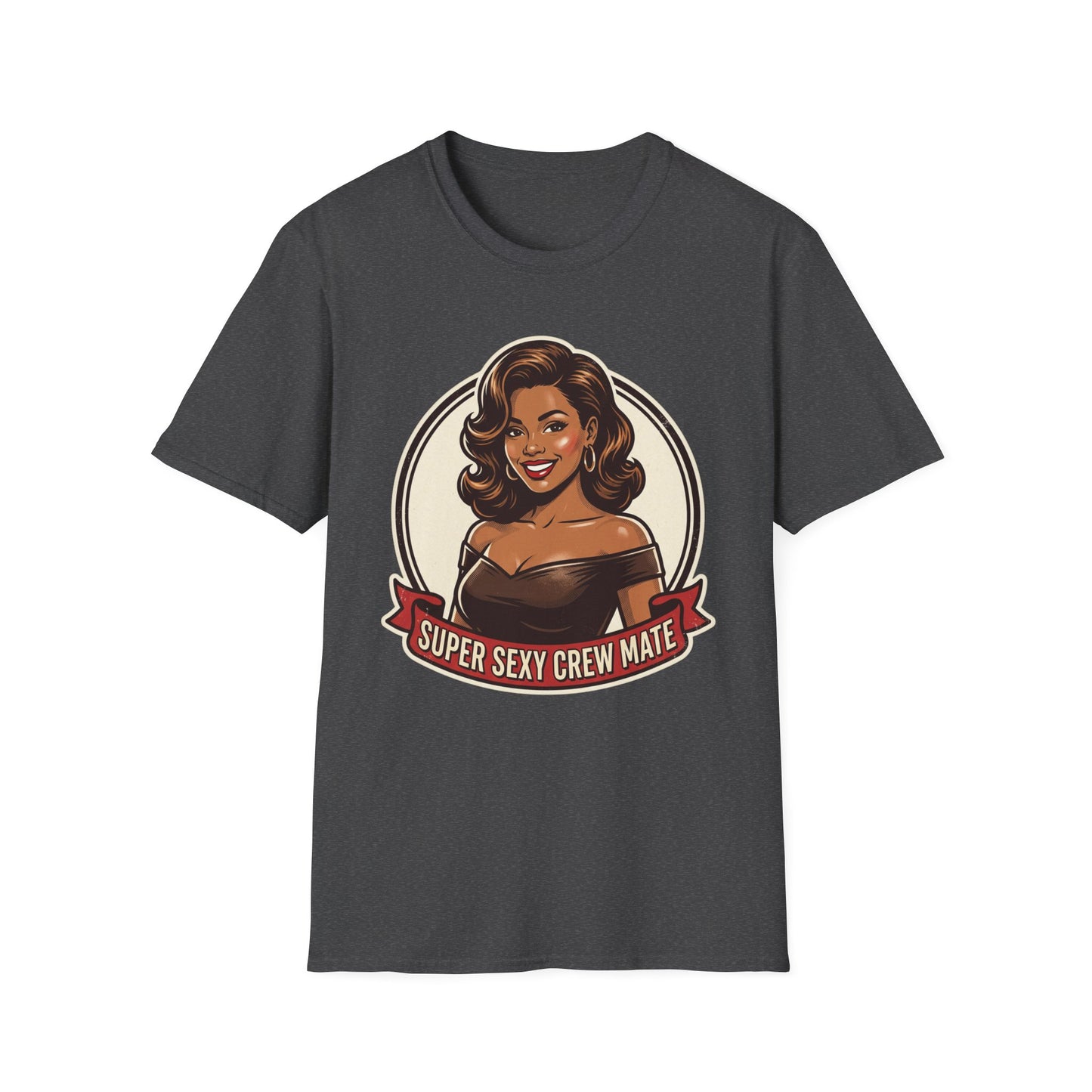 "Super Sexy Crew Mate" Retro Pin-Up Graphic Tee Printify