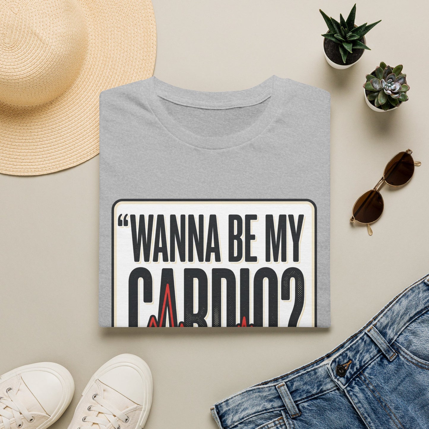 Wanna Be My Cardio? T-Shirt — Funny Fitness Graphic Tee for Gym Lovers
