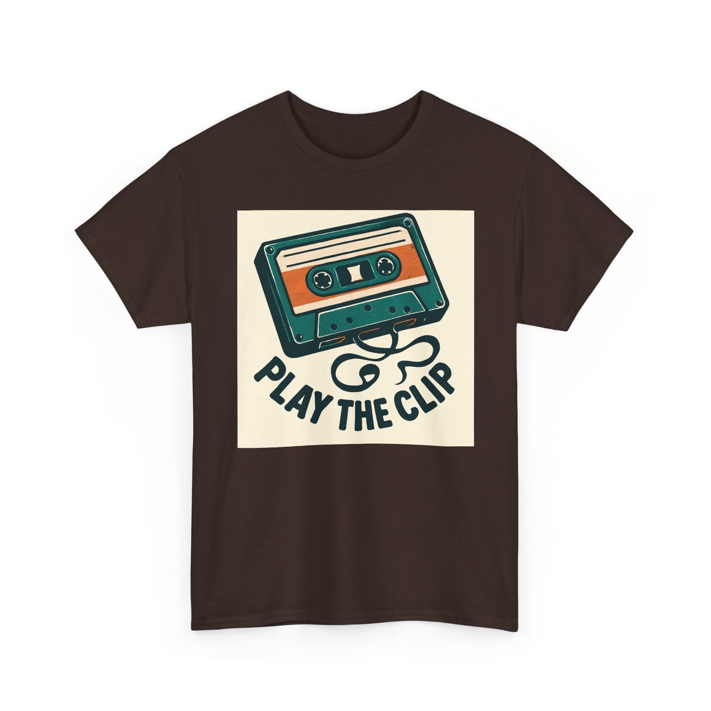 Cassette Tape 'Play the Clip' T-Shirt — Retro Music Tee Printify