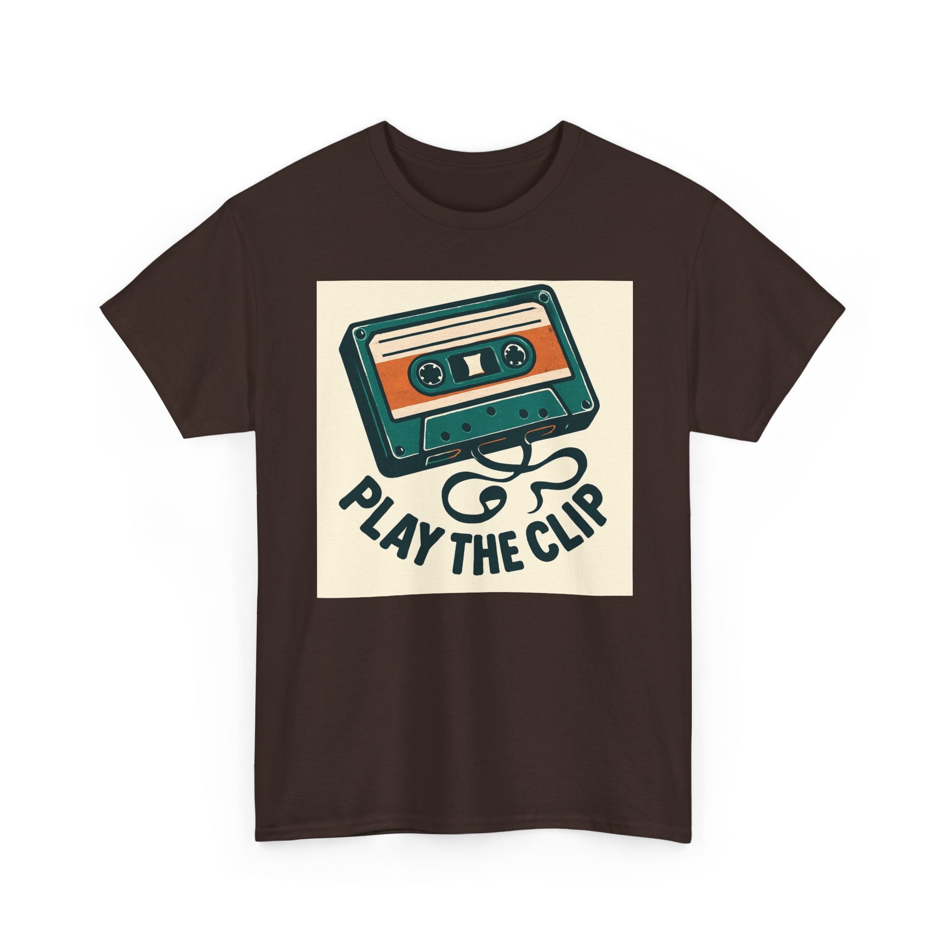 Cassette Tape 'Play the Clip' T-Shirt — Retro Music Tee Printify