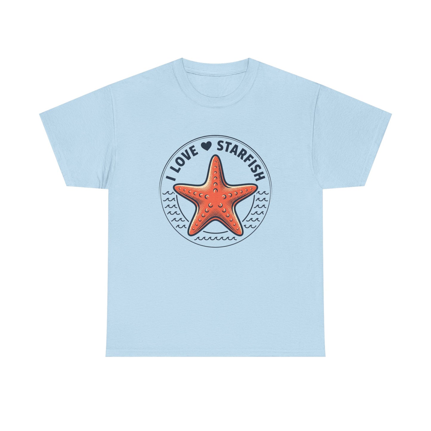 Starfish Tee — "I Love Starfish" Beach Graphic T-Shirt