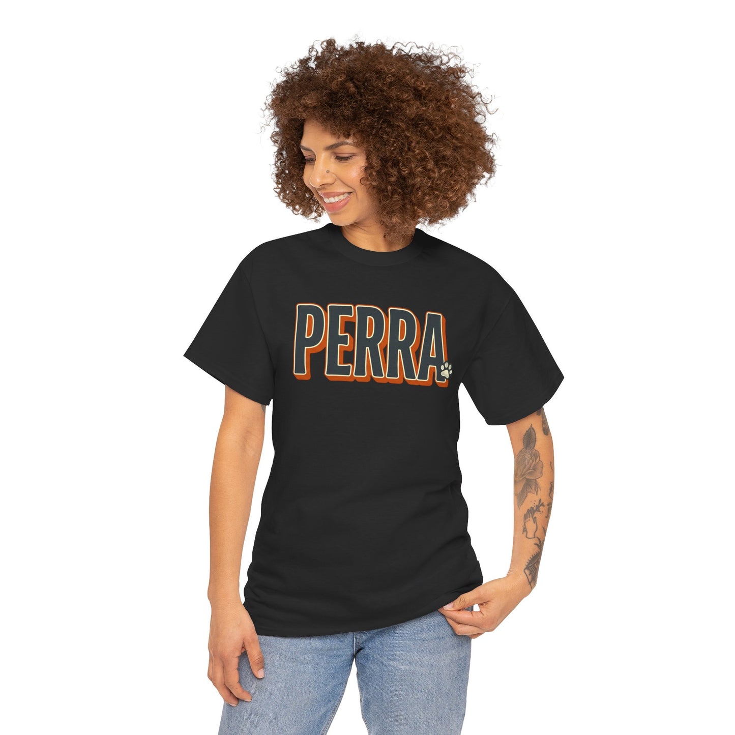 Perra Graphic Tee – Bold Retro Lettering T-Shirt