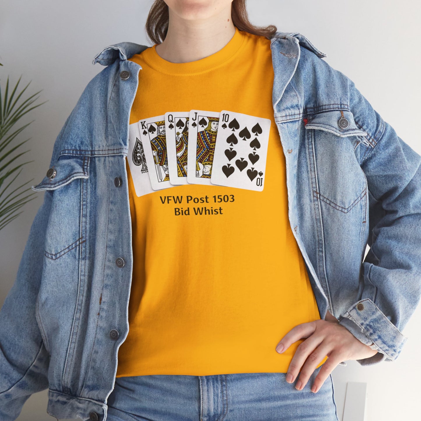 Bid Whist Card Tee — VFW Post 1501 Poker Night T-Shirt