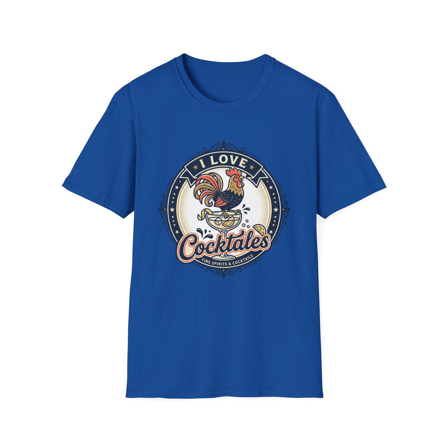 I Love Cocktales T-Shirt — Retro Rooster Cocktail Bar Tee