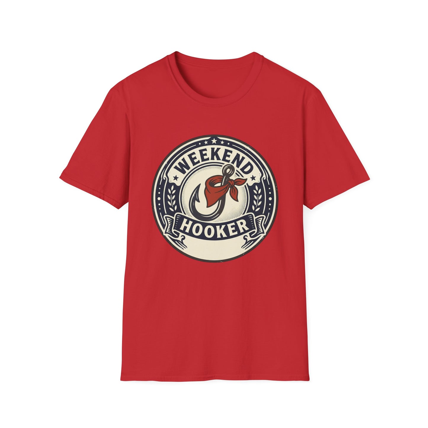Weekend Hooker Fishing T-Shirt — Retro Angler Logo Tee