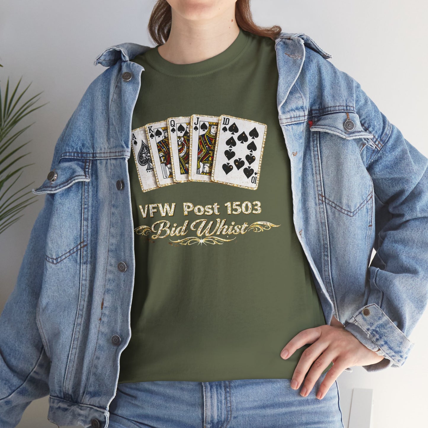 Veterans VFW Poker Night Tee – "VFW Post 1503" Playing Cards Design