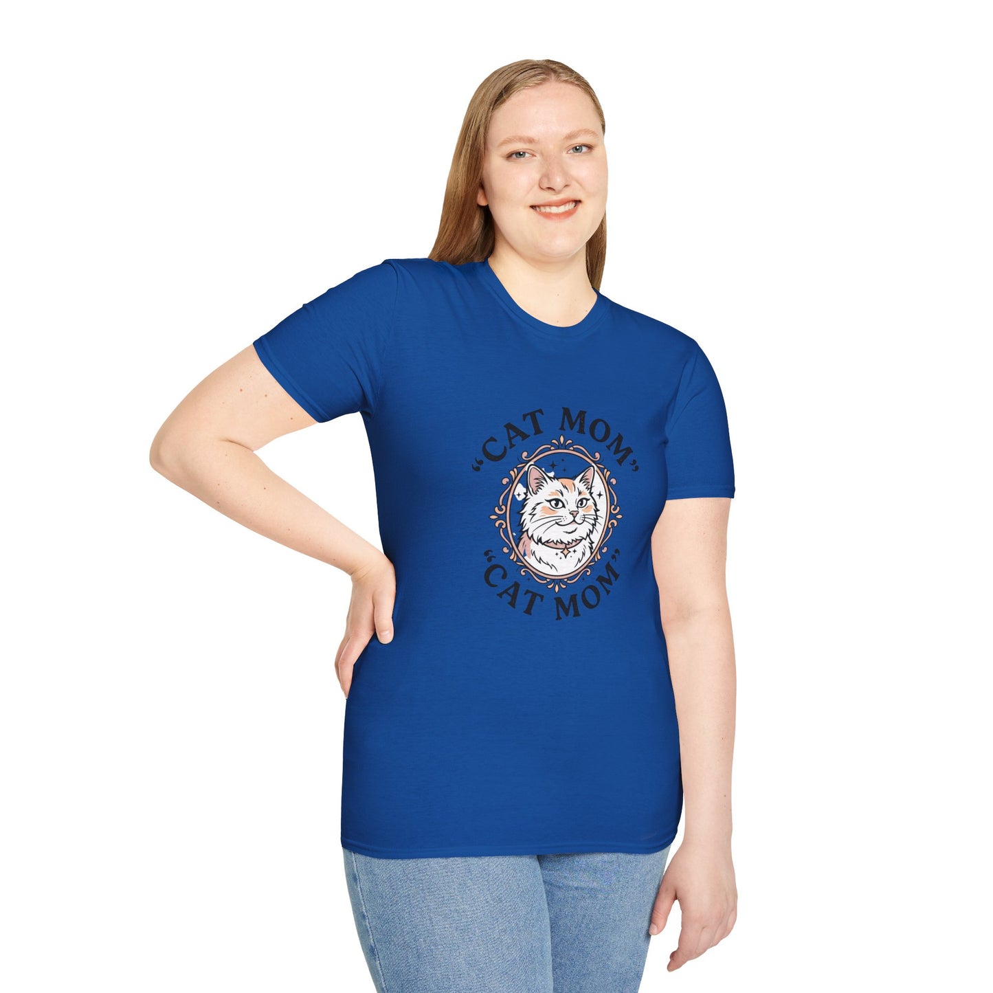 Cat Mom T-Shirt — Cute Vintage Cat Portrait Tee for Cat Lovers