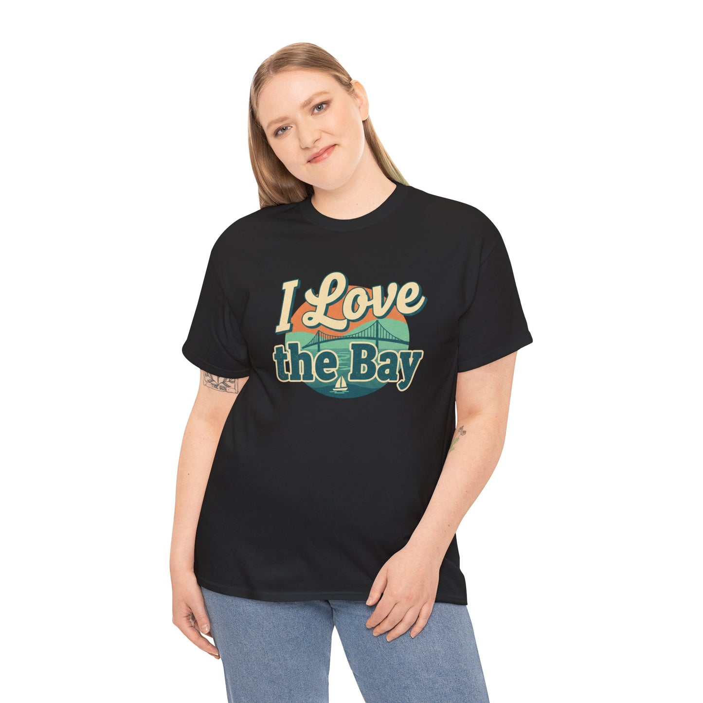 I Love the Bay T-Shirt — Retro Coastal Tee for Bay Lovers