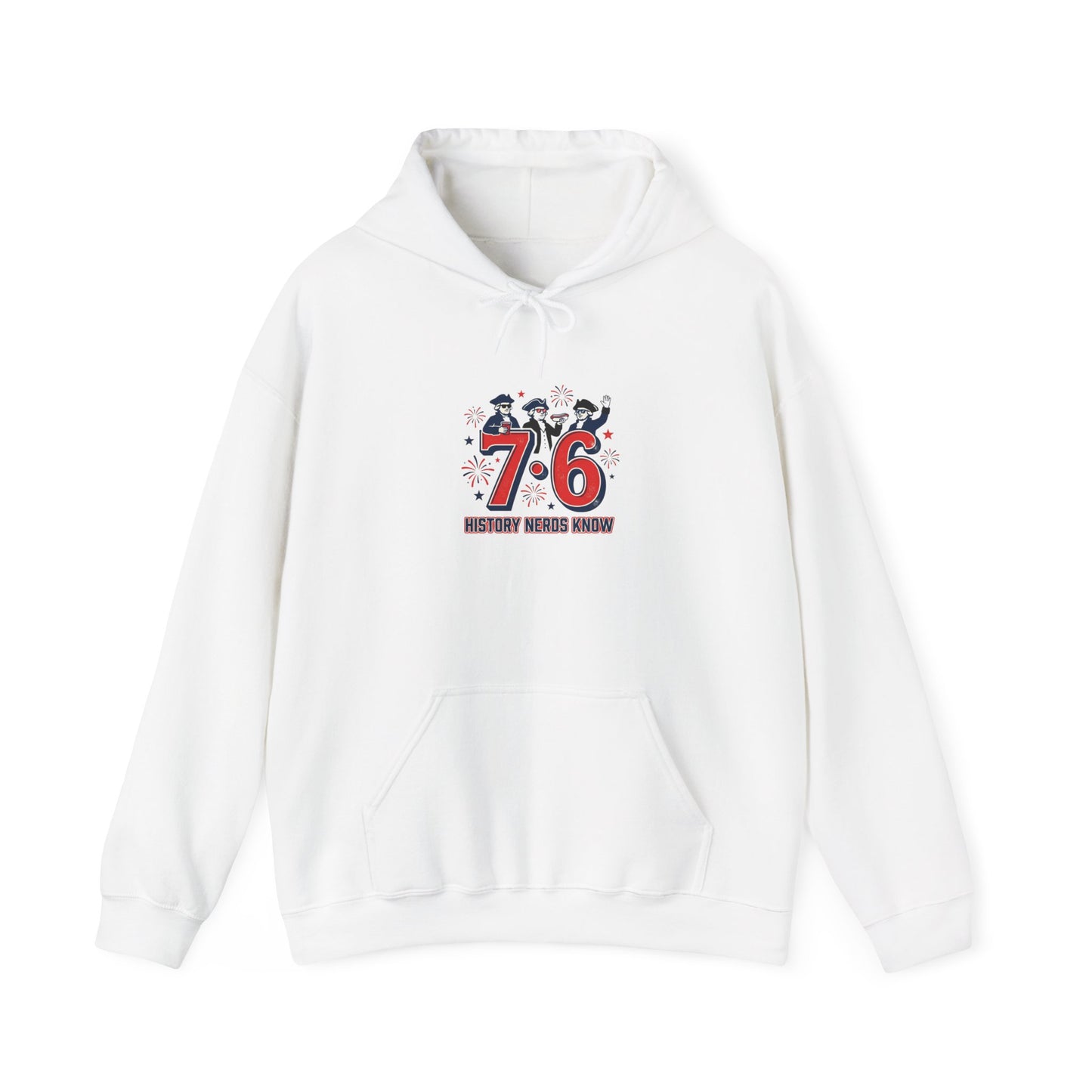 7•6 Patriotic History Meme Hoodie | 1776 Vintage Numbers, Independence USA