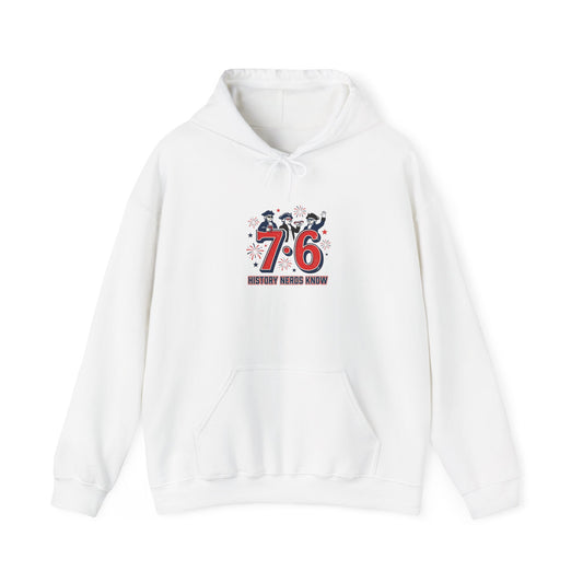 7•6 Patriotic History Meme Hoodie | 1776 Vintage Numbers, Independence USA