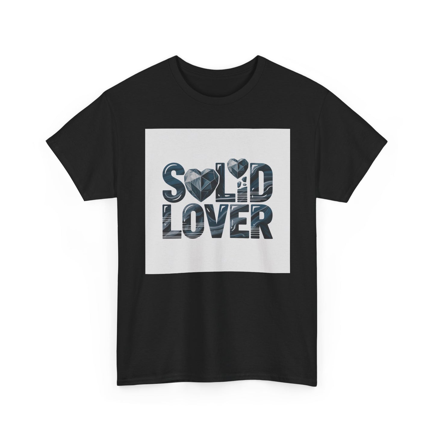 Solid Lover T‑Shirt — Bold Heart Typography Tee for Couples & Romance