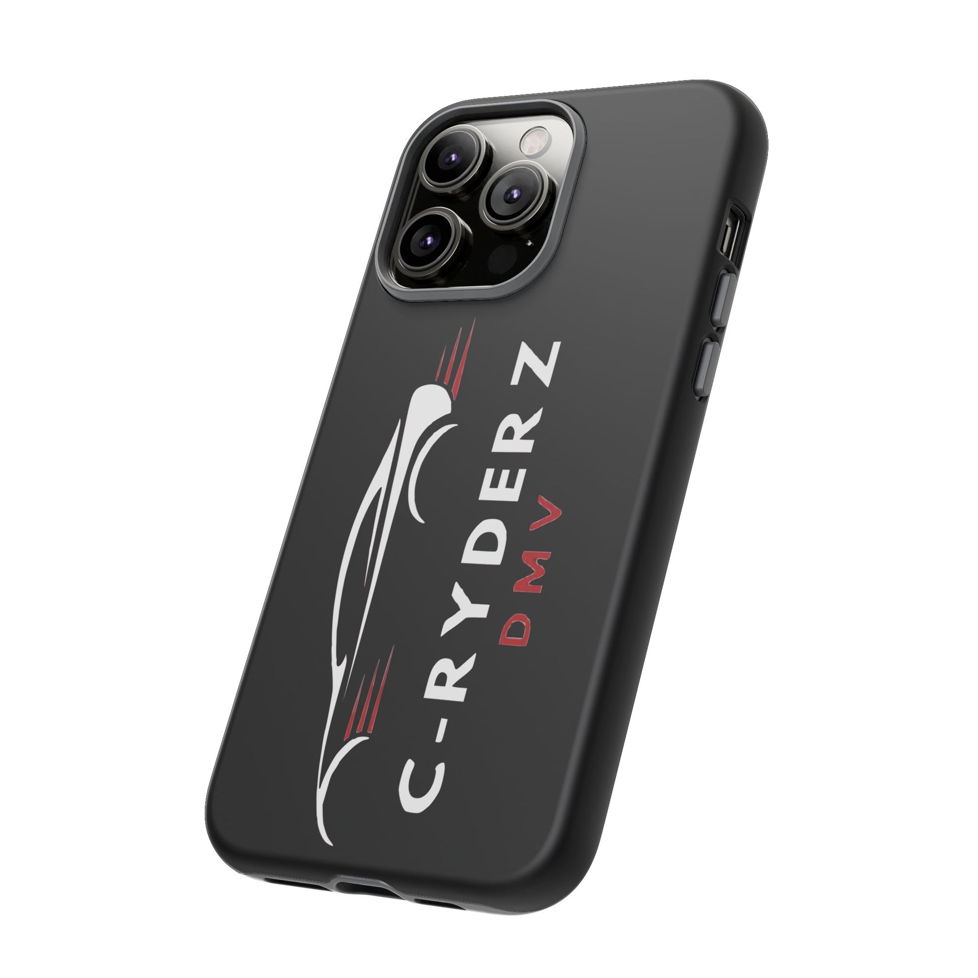C-Ryderz DMV Black Slim Phone Case — Sporty Car Silhouette Protective Cover Printify