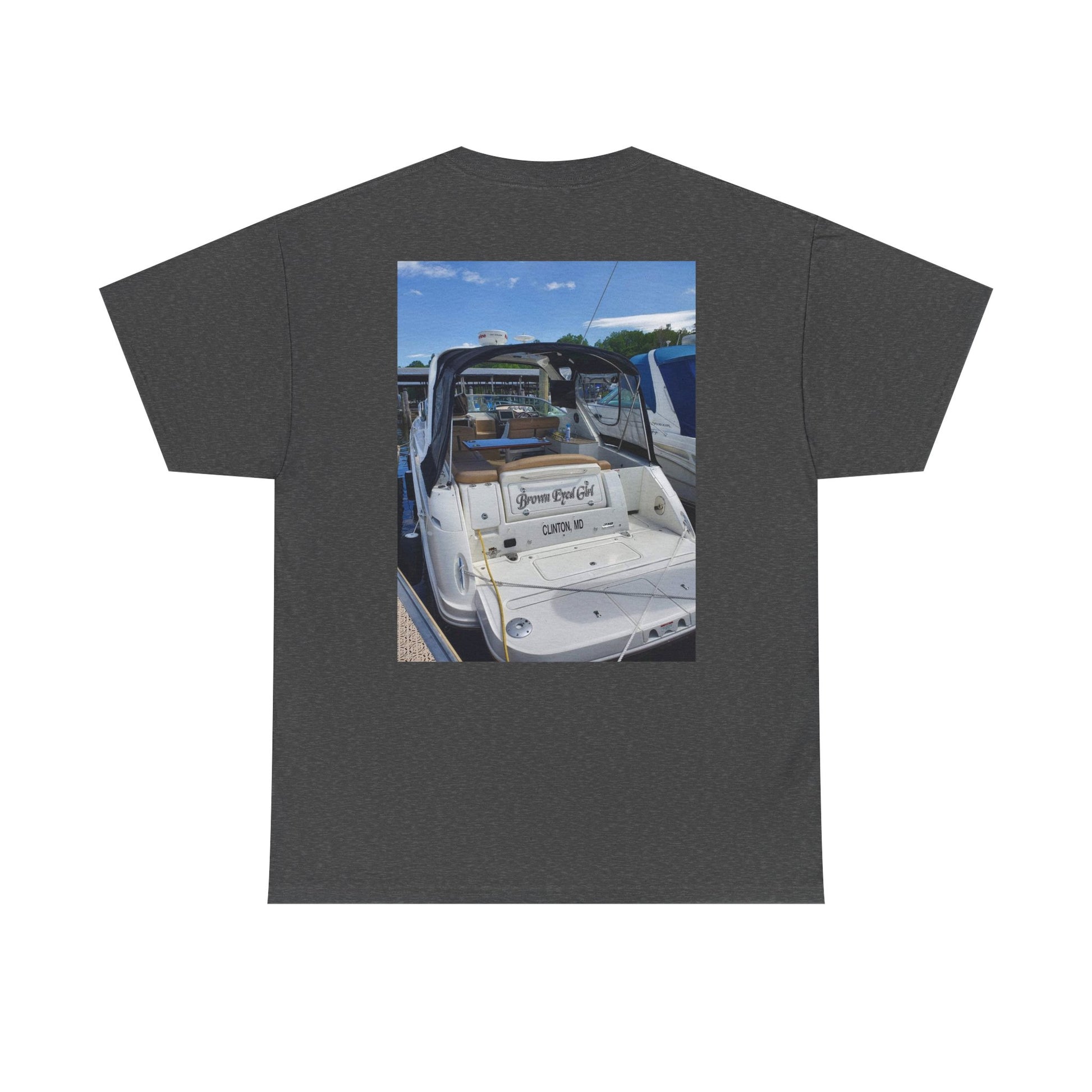 Custom Photo Print T-Shirt — Personalized Selfie Tee ("Welcome" Coffee Graphic) Printify