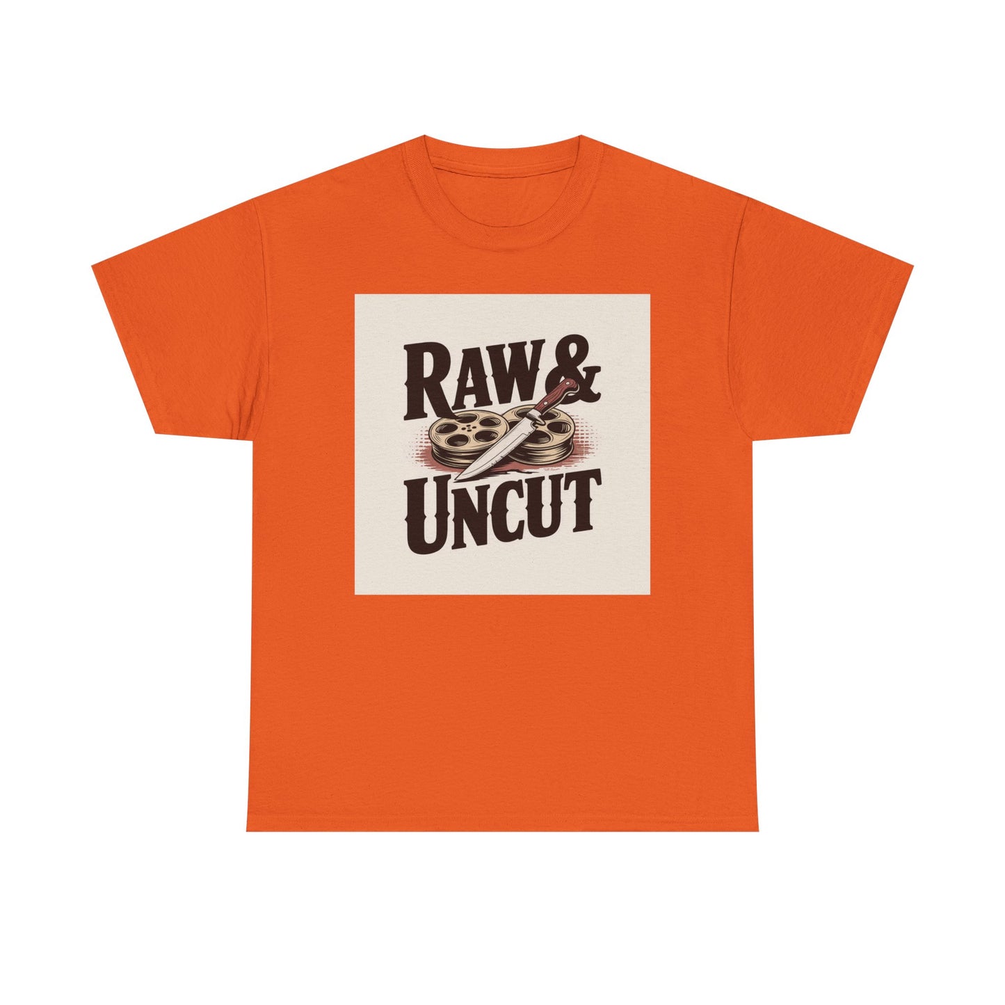 Raw & Uncut Graphic Tee — Vintage Film Reel Movie Lover T-Shirt