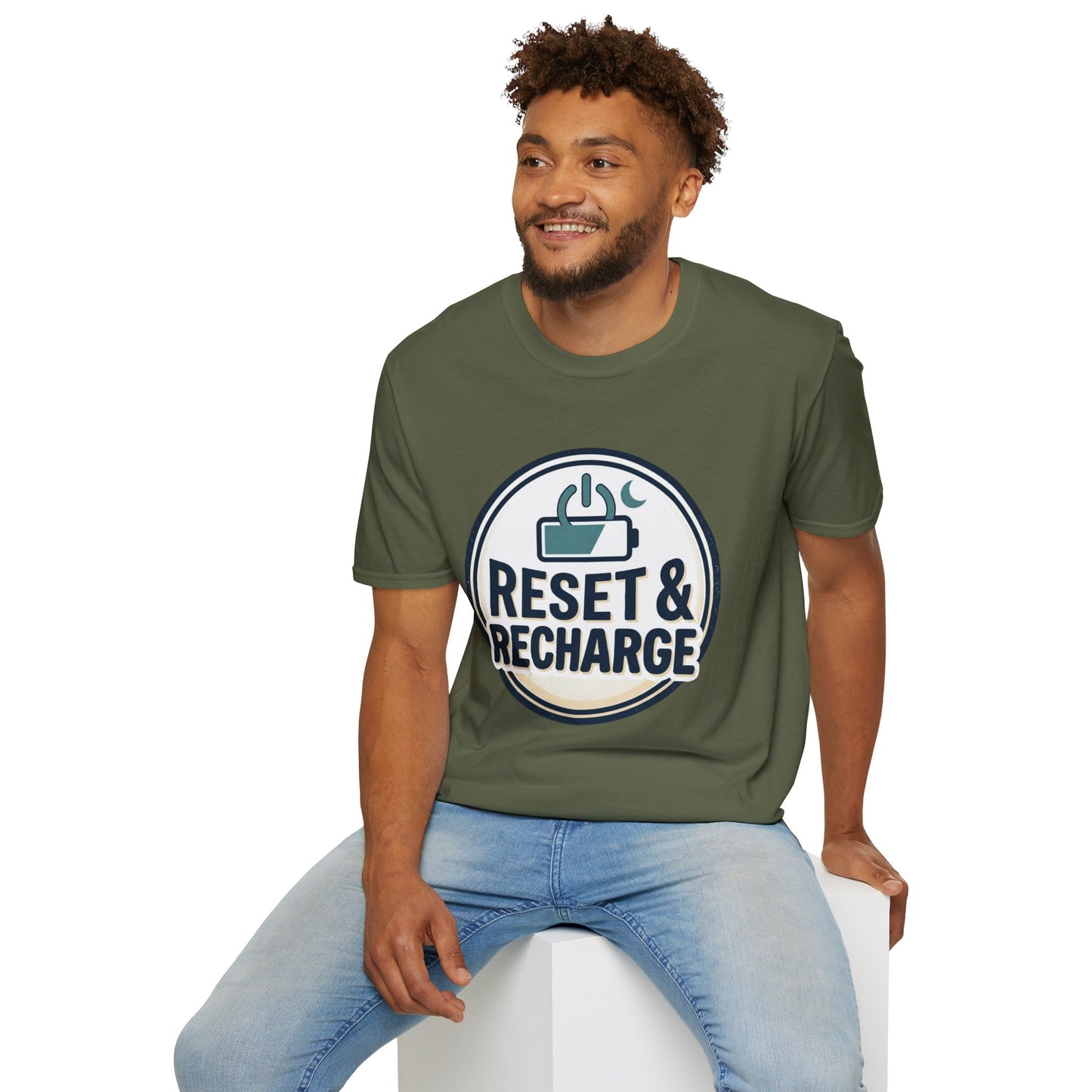 Reset & Recharge T-Shirt — Self-Care Relaxation Graphic Tee