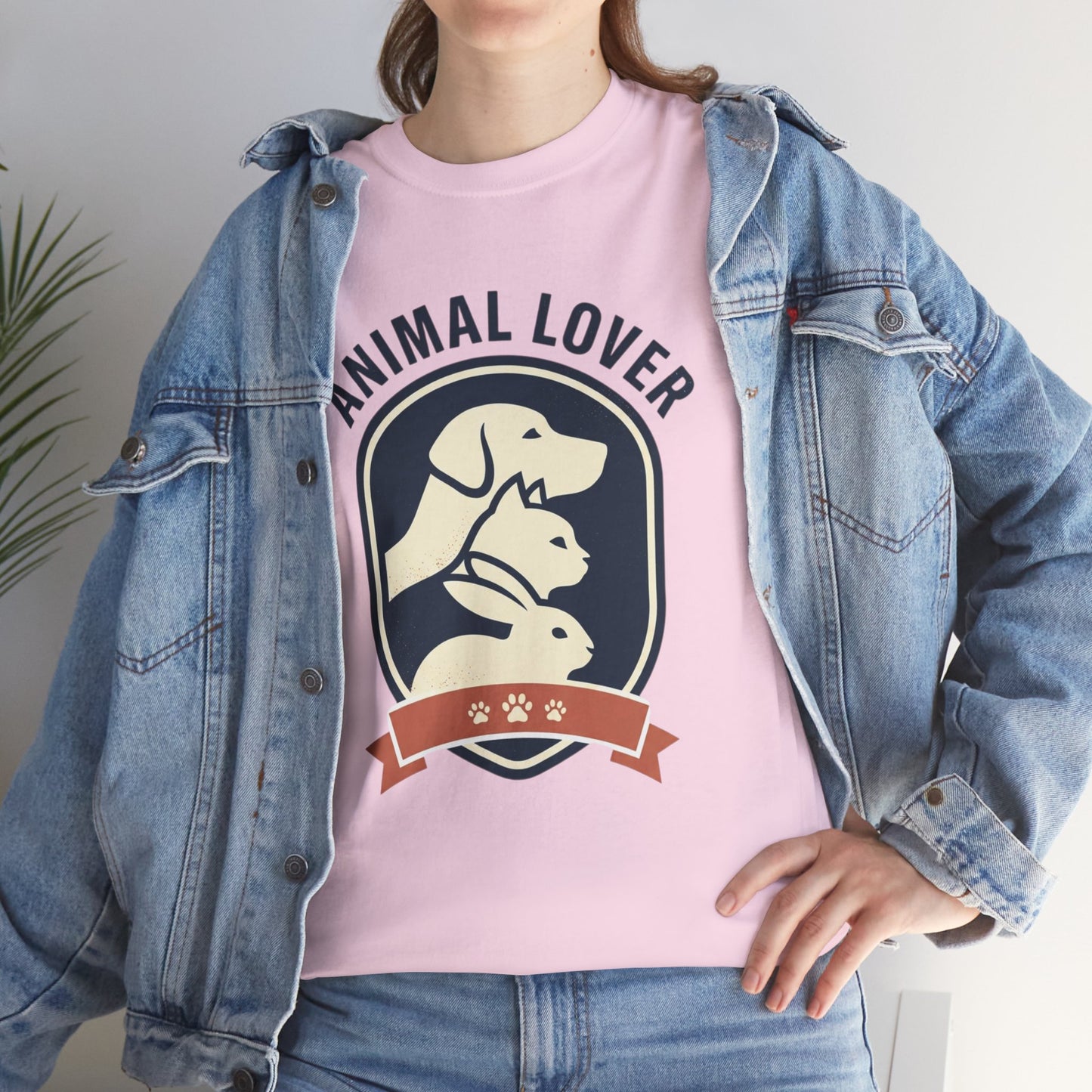 Animal Lover T-Shirt — Retro Pet Badge Tee (Dogs & Cats)
