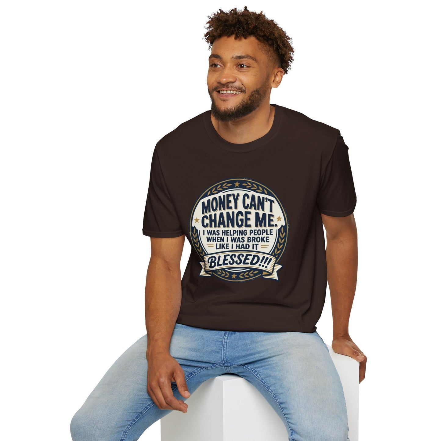 "Money Can't Change Me" Inspirational Vintage Graphic Tee