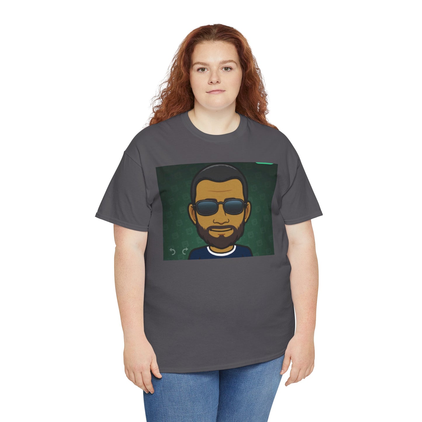 Bitmoji Portrait Tee — Cool Sunglasses Avatar Graphic T-Shirt Printify