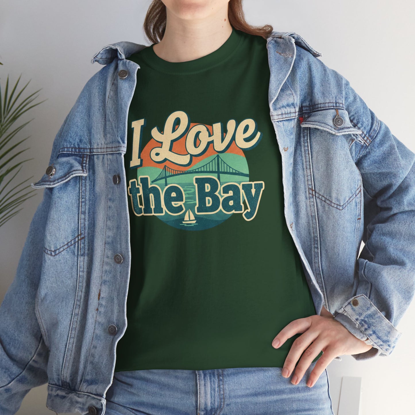 I Love the Bay T-Shirt — Retro Coastal Tee for Bay Lovers