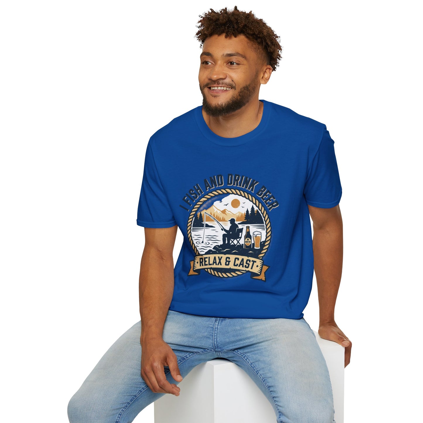Fishing & Beer T-Shirt — "I Fish and Drink Beer" Relax & Cast Graphic Tee