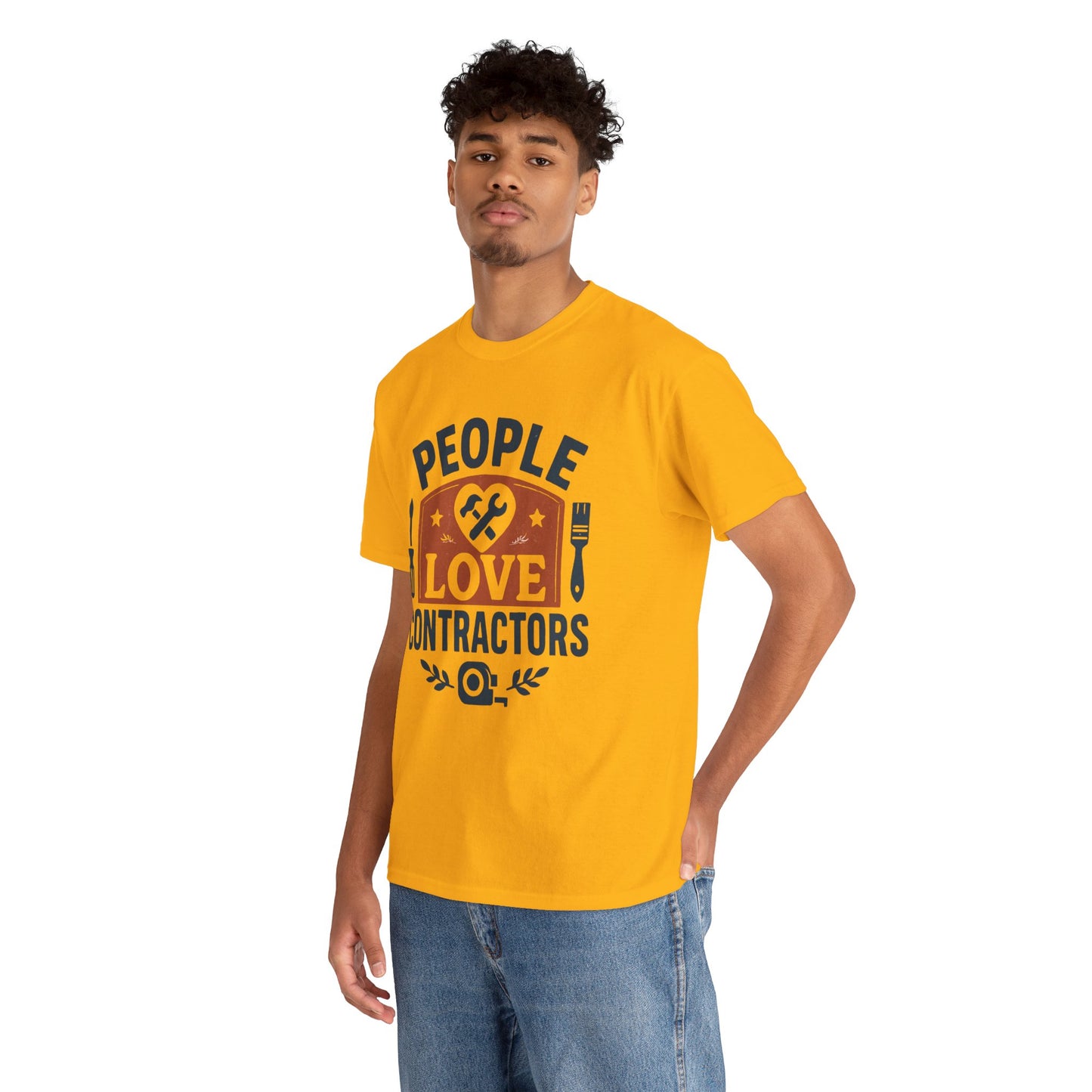 Contractor T-Shirt – "People Love Contractors" Graphic Tee Printify