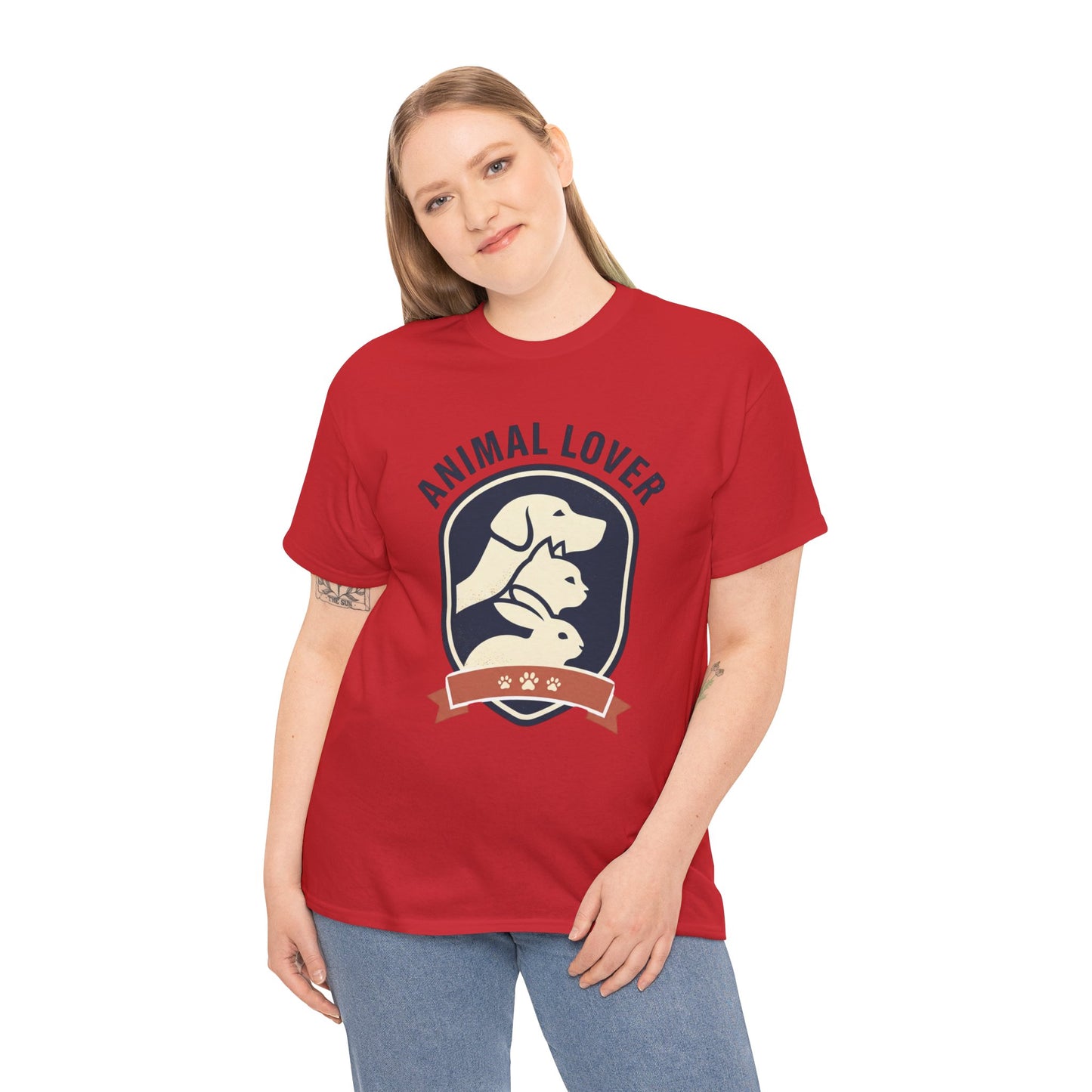 Animal Lover T-Shirt — Retro Pet Badge Tee (Dogs & Cats)