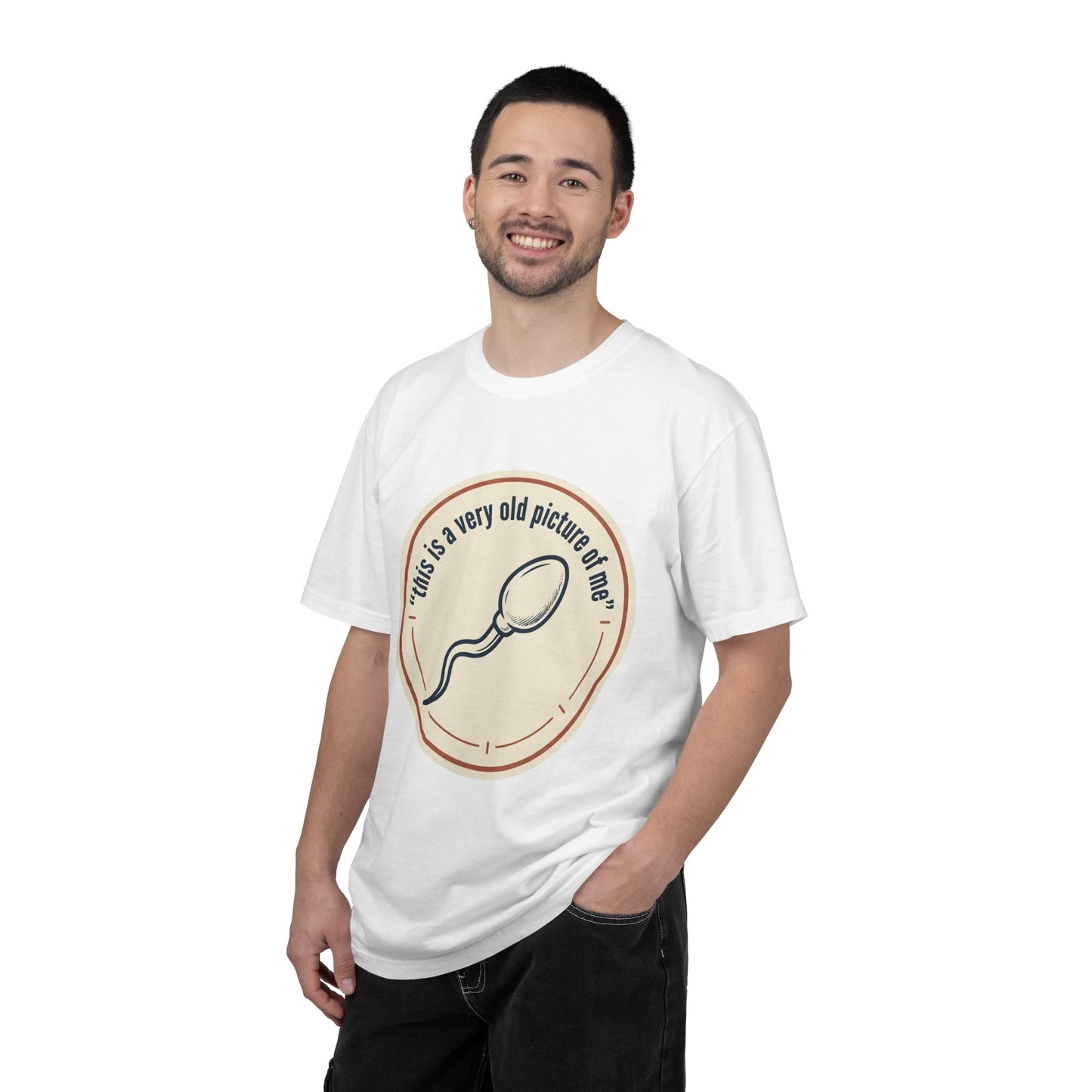Vintage Sperm Graphic T-Shirt — "this is a very old picture of me"