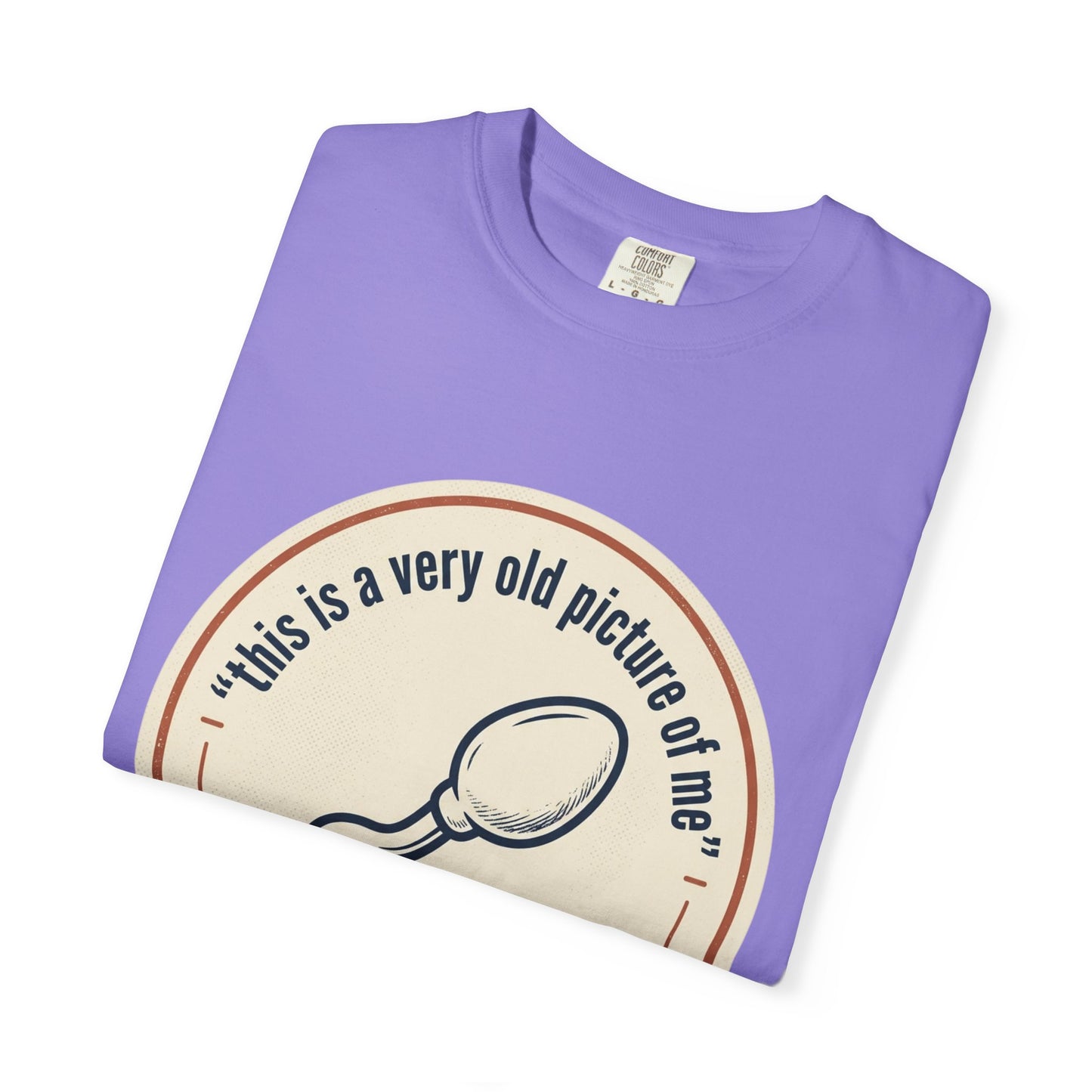 Vintage Sperm Graphic T-Shirt — "this is a very old picture of me"