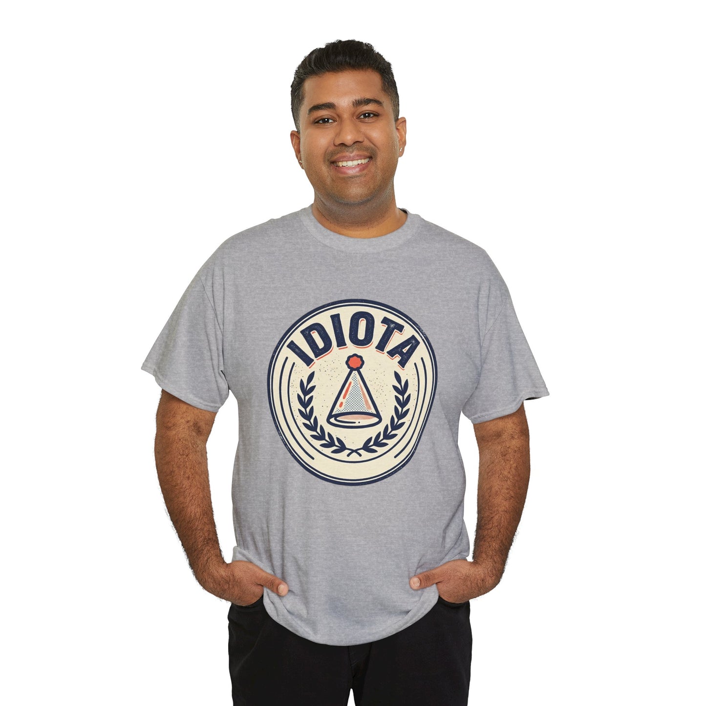 Idiota Crest T-Shirt — Vintage Emblem Graphic Tee