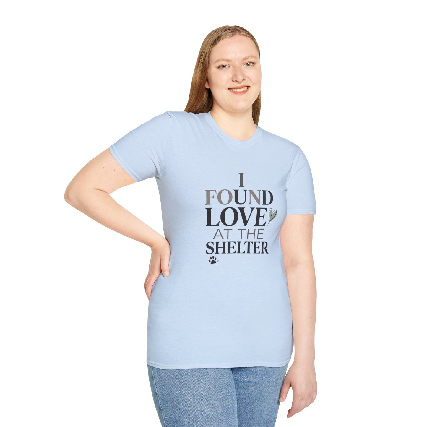 I Found Love at the Shelter T-Shirt — Rescue Pet Adoption Tee