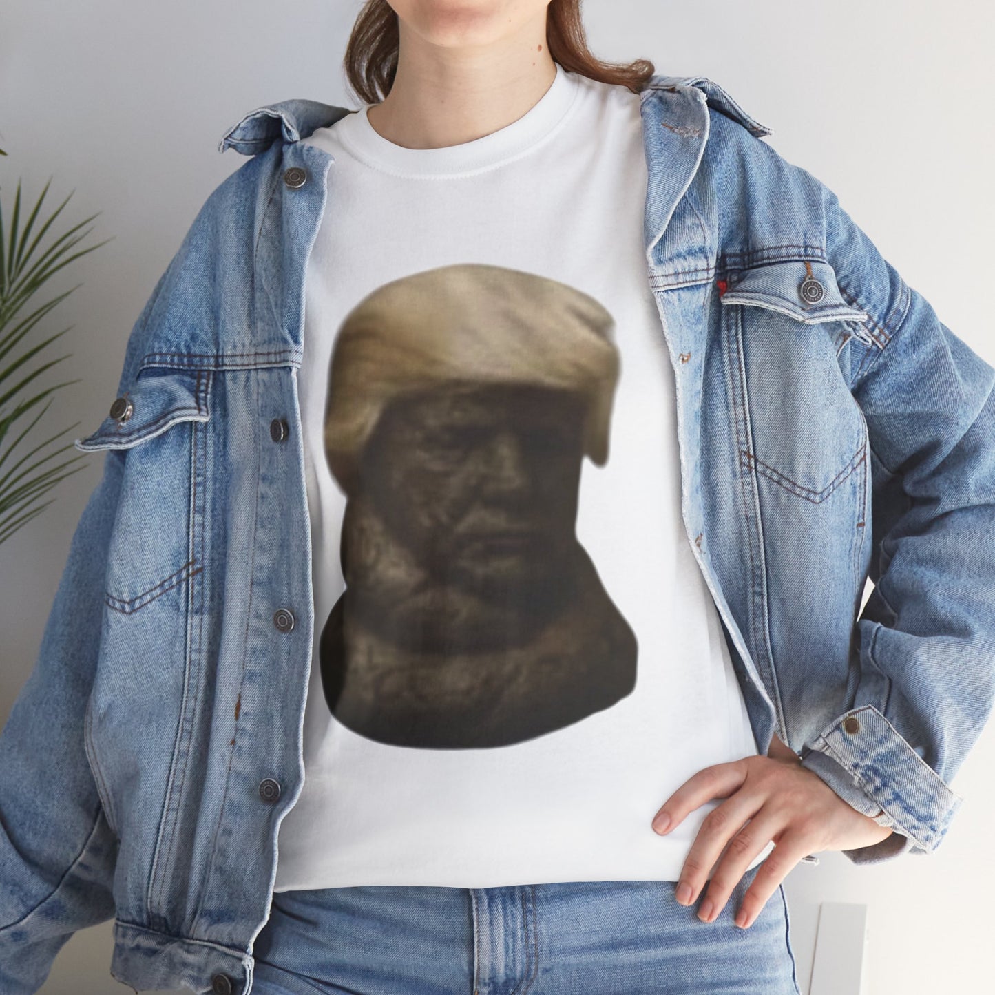 Graphic Tee — Bronze Bust Illustration T‑Shirt
