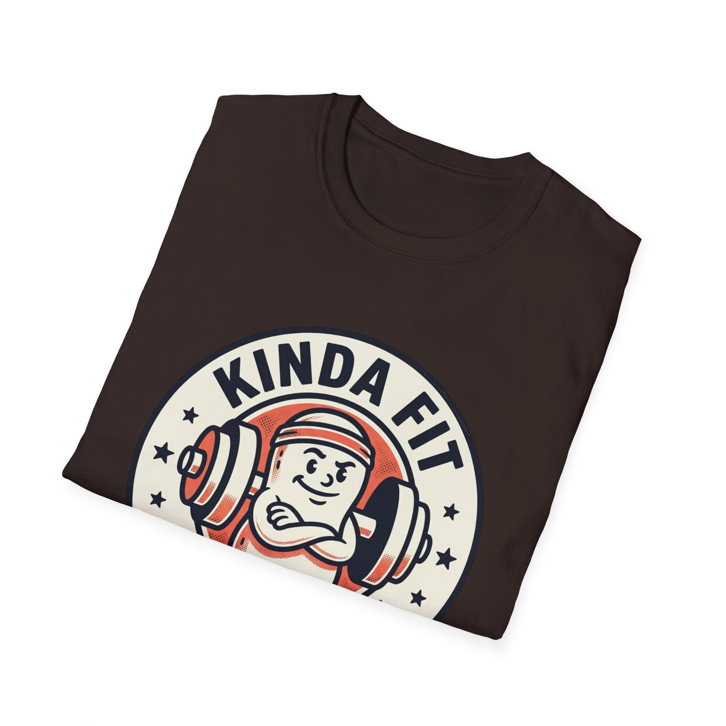 Kinda Fit Sorta Fat Funny Gym T-Shirt — Humorous Weightlifting Tee