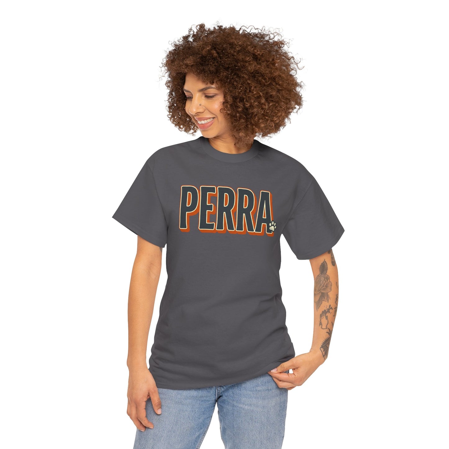 Perra Graphic Tee – Bold Retro Lettering T-Shirt