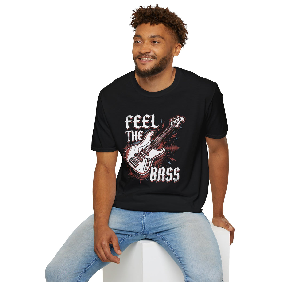 Bass Guitar Graphic T-Shirt — Rock Music Tee ("Bass Player")