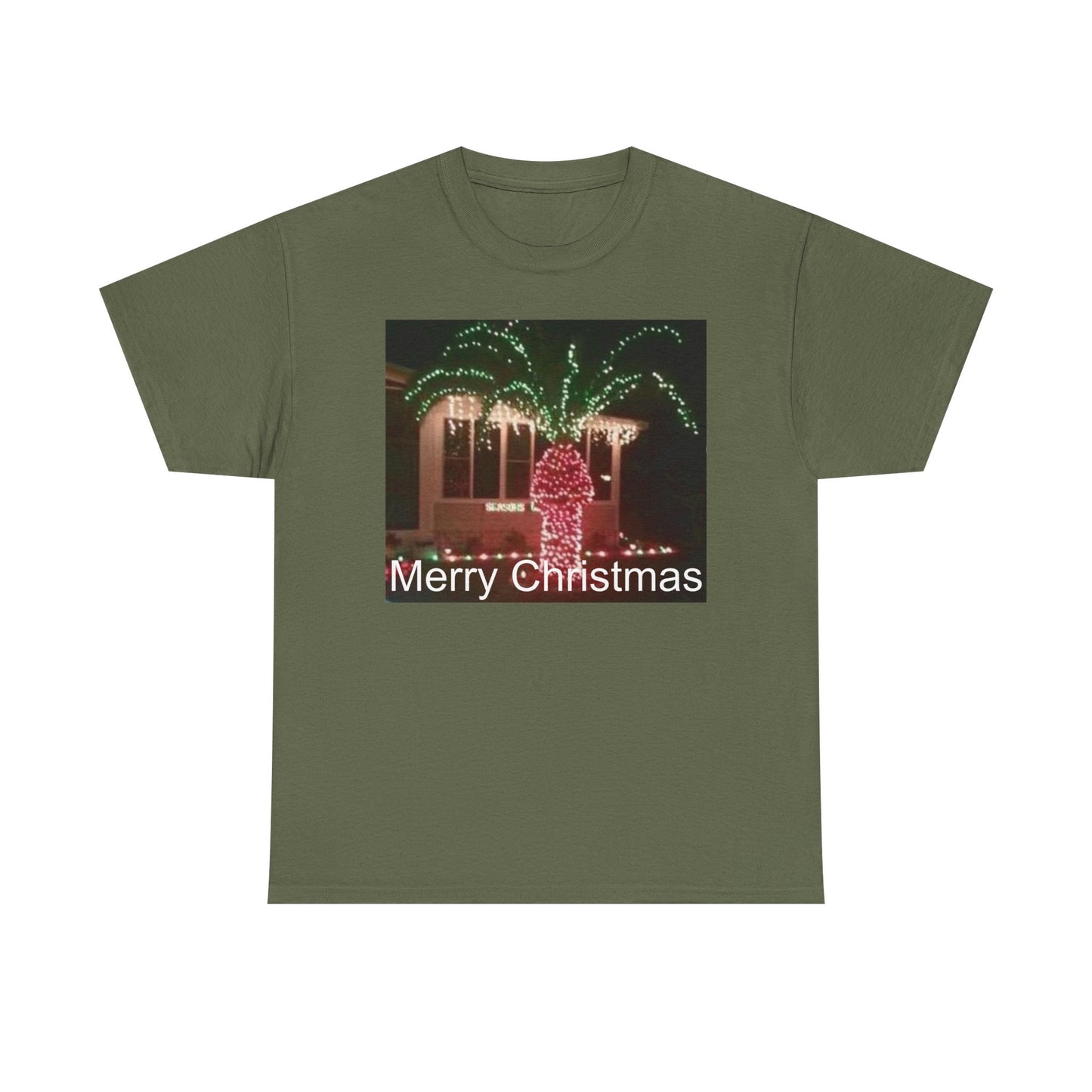 Christmas Lights Tee — 'Merry Christmas' Holiday Graphic T-Shirt Printify