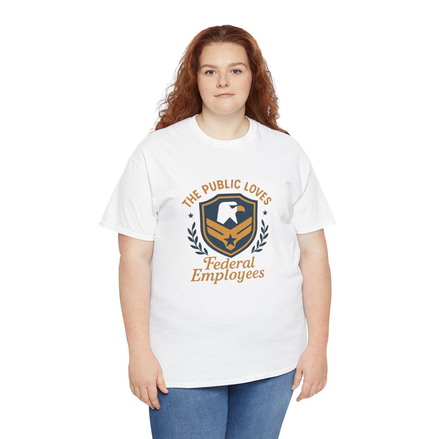 Federal Employees Tee – “The Public Loves Federal Employees” Patriotic Badge Shirt