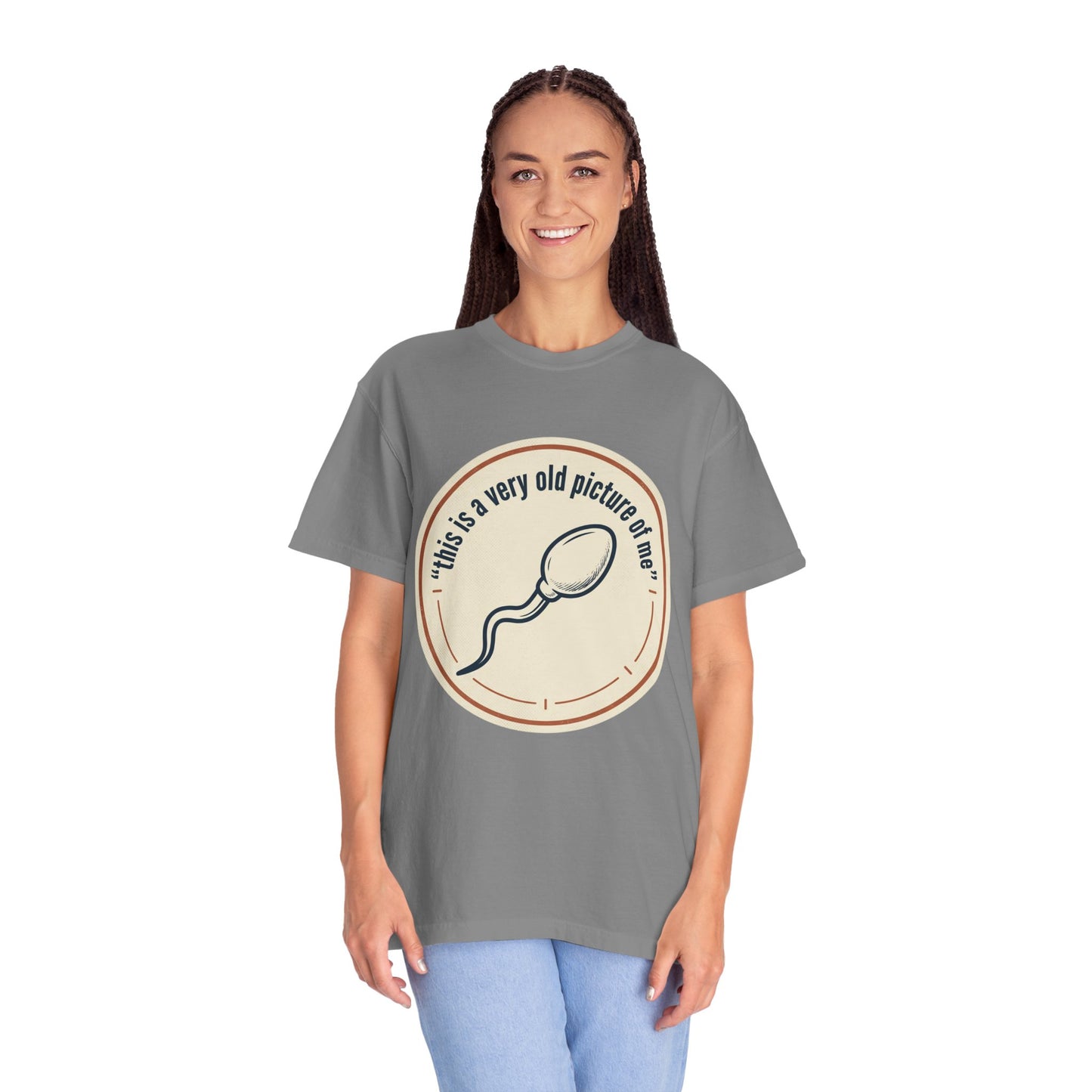 Vintage Sperm Graphic T-Shirt — "this is a very old picture of me"