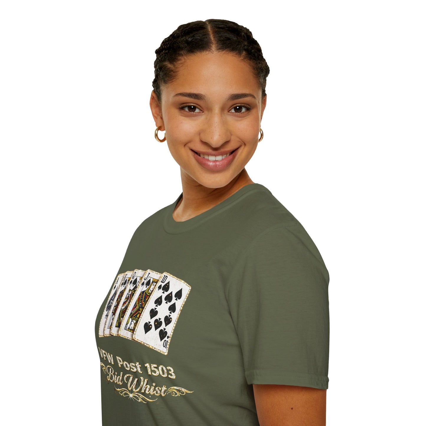 Bid Whist Playing Cards Tee — VFW Post 1503 Card Game T-Shirt