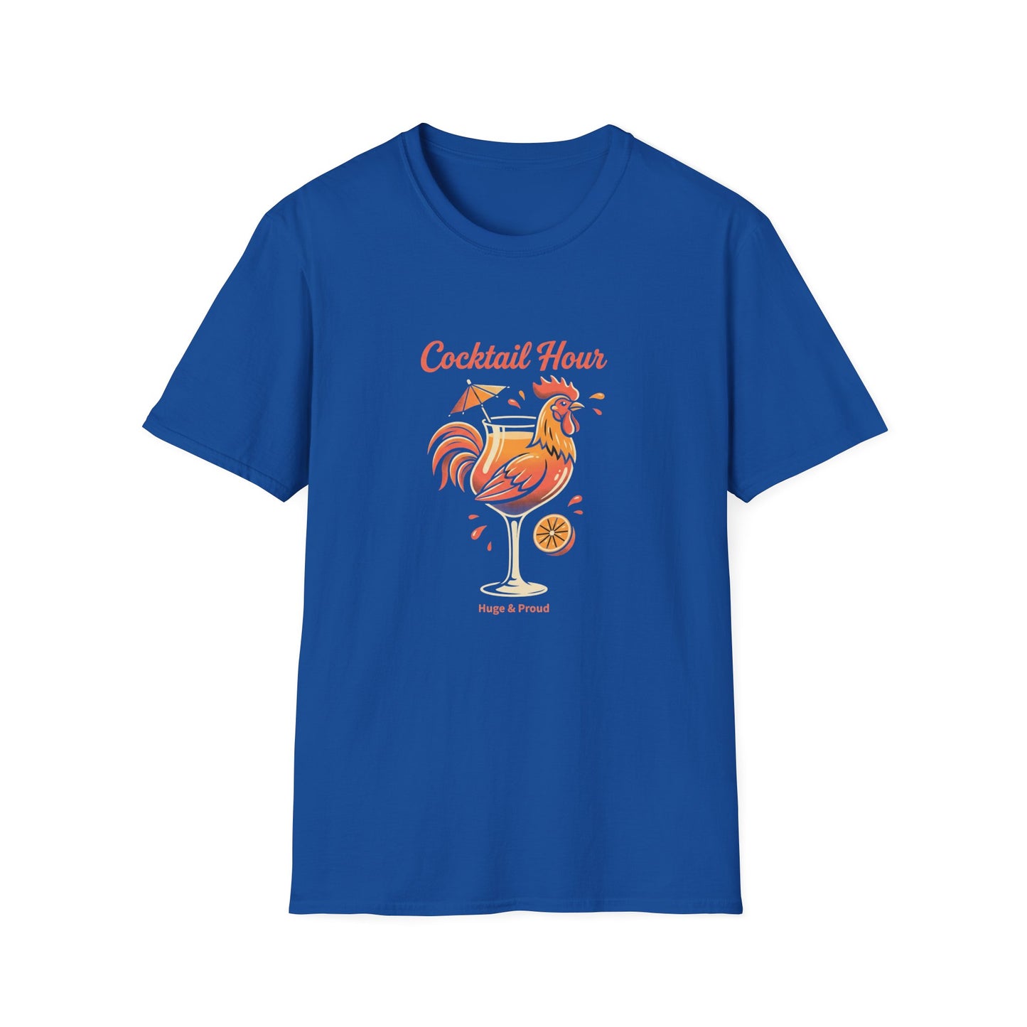 Cocktail Hour Rooster T-Shirt — Funny Bar & Happy Hour Graphic Tee