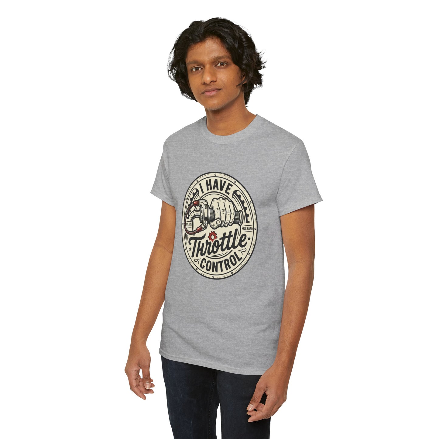 Throttle Control T-Shirt — "I Have Throttle Control" Vintage Motorcycle Tee