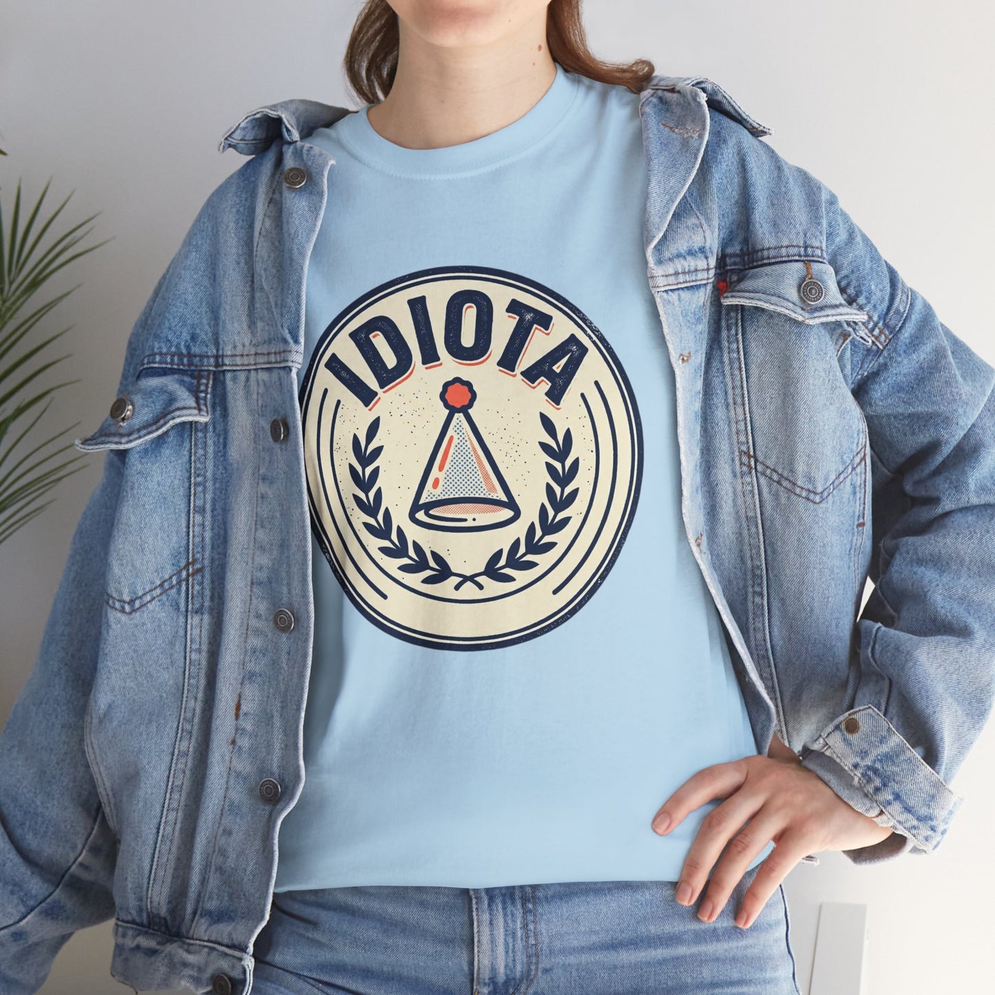 Idiota Crest T-Shirt — Vintage Emblem Graphic Tee