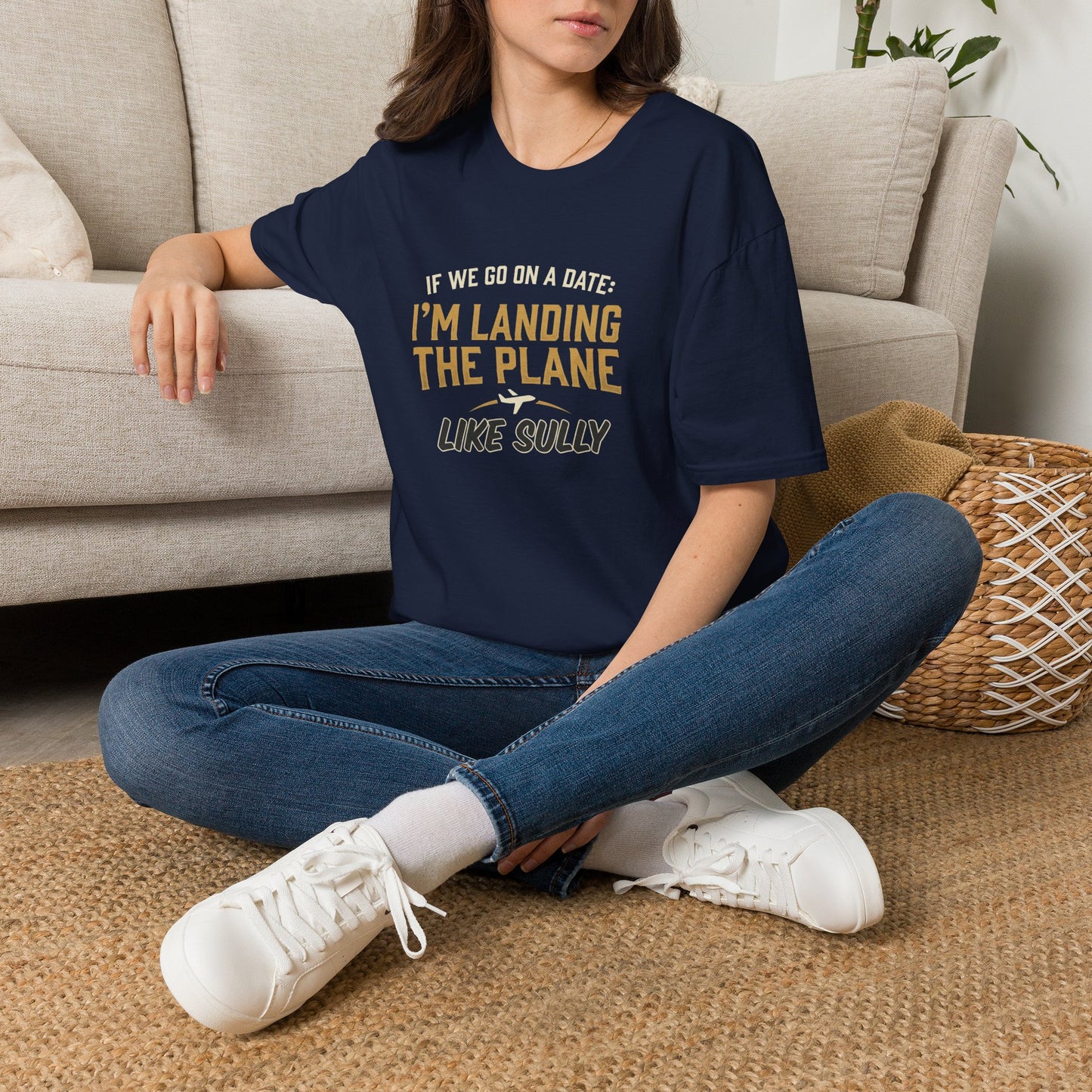 I'm Landing the Plane T-Shirt — Funny Pilot/Flight Crew Tee ("I'm Landing the Plane Like Sully")